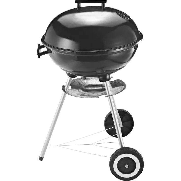 LANDMANN Holzkohlegrill BBQ Kugelgrill Rundgrill Standgrill, Ø 37 cm mit Deckel, klassisches Grillvergnügen