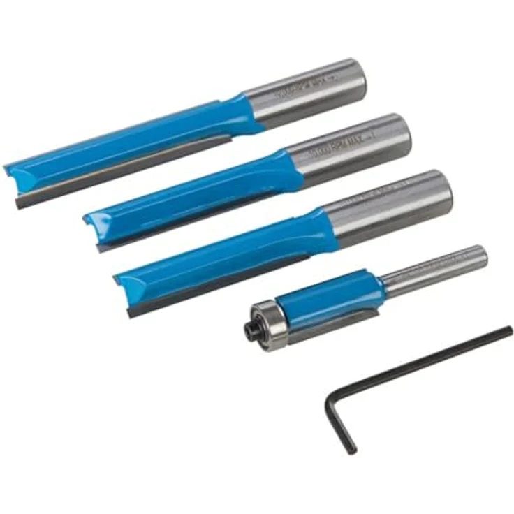 OTTO Fräser-Set Küchenbau, 4-tlg. 1/2 Zoll und 1/4 Zoll, Hartmetallschneide im Holzkasten – Bild 3