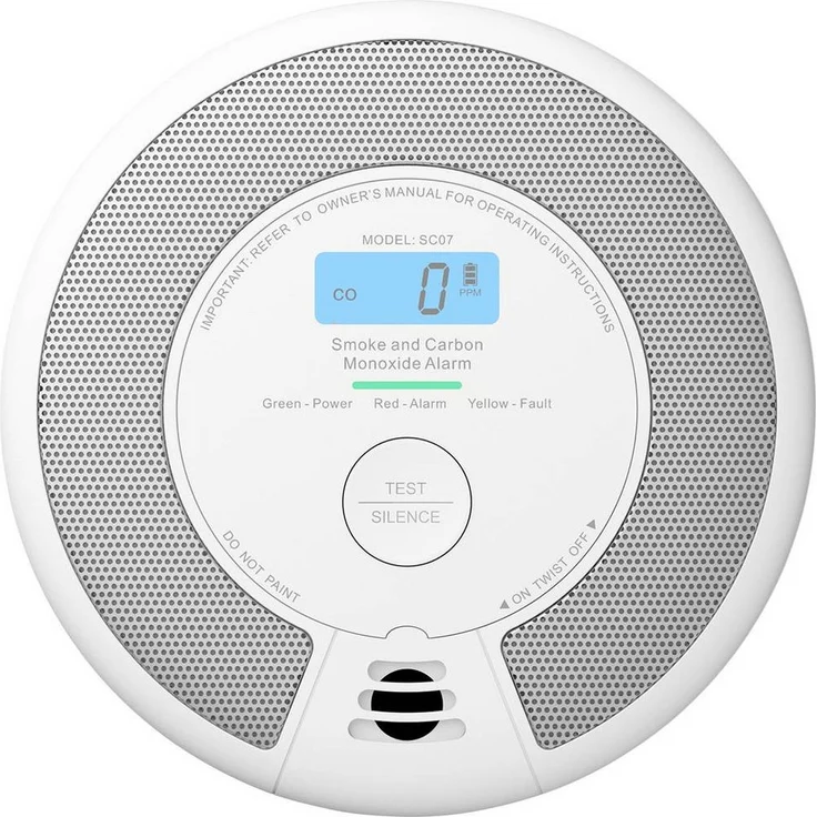 X-SENSE SC07, 2-in-1 Rauchwarn- und Kohlenmonoxidmelder mit LCD-Display, 10 Jahre Batterie, präzise Erkennung