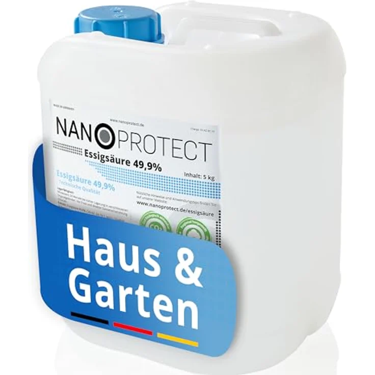 Nanoprotect Essigsäure Klimaneutral - 5 kg | Hochwertig und vielseitig | Nachhaltig hergestellt aus regionalen Hölzern | Made in Germany – Bild 1
