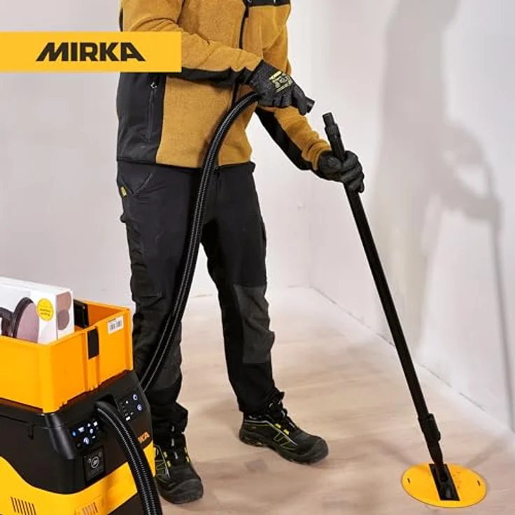 Mirka DecoSander Multischleifer, Kombi-Schleifer mit Click & Slide System, teleskopierbar von 1,1 m bis 1,8 m, integriertes Staubabsaugsystem – Bild 11