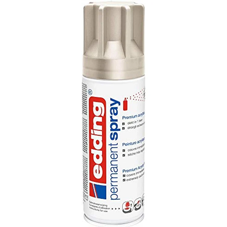 edding 5200 Permanent Spray, champagner gold, 200 ml Acryllack für alle Materialien, witterungsbeständig und lichtbeständig – Bild 3