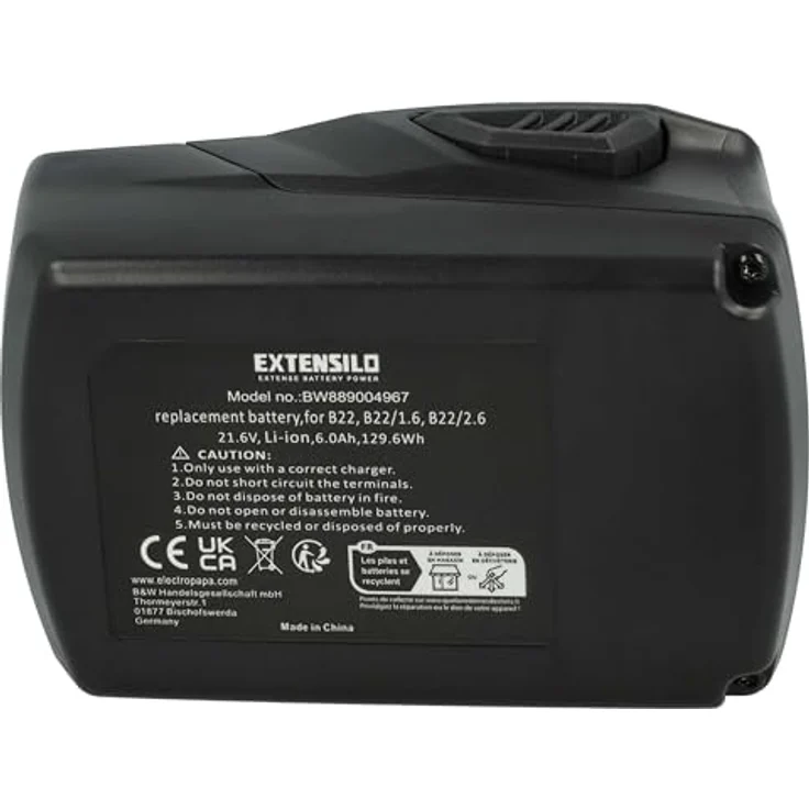 vhbw 3X Akku für Hilti SJD 6-A22, SIW 22T-A, SIW 9-A22, SIW 22T-A 1/2, SIW 6AT-A22, 6000 mAh Li-Ion, 21,6 V, Hochleistungsakku – Bild 3