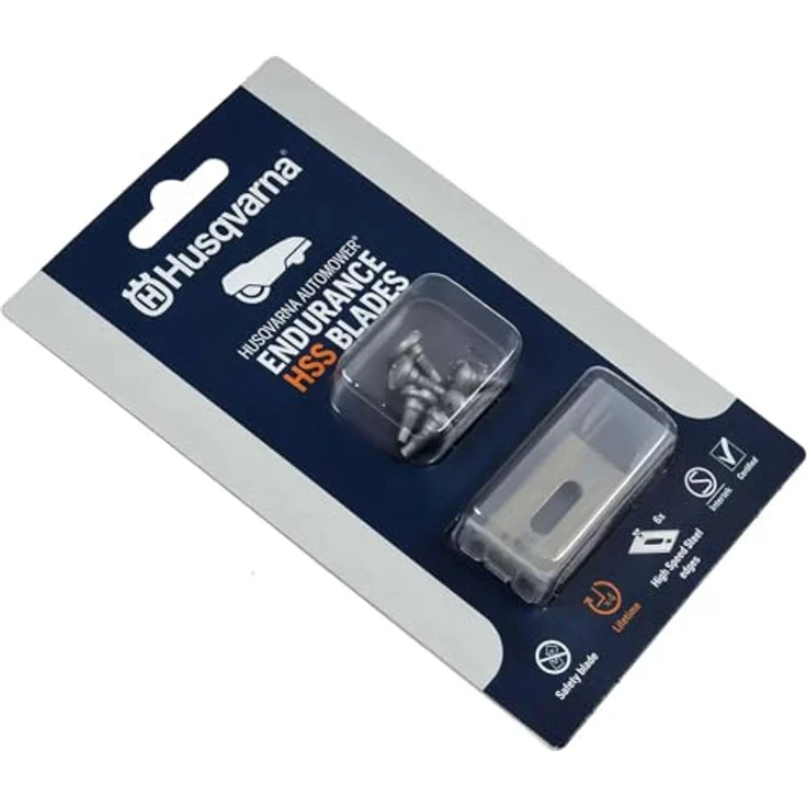 Husqvarna Endurance PRO Automower Ersatz-Messer-Klingen für Mähroboter, Original Husqvarna HSS Messer, 6 Messer + 6 Schrauben – Bild 2