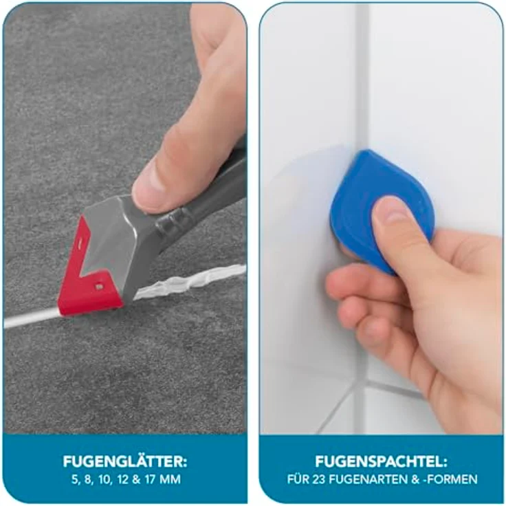 FUGENTORPEDO® Silikonentferner 5in1 zur Entfernung alter und Verarbeitung neuer Silikon- und Acrylfugen | Entfernen und Glätten mit nur einem Tool für 28 verschiedene Fugen – Bild 4