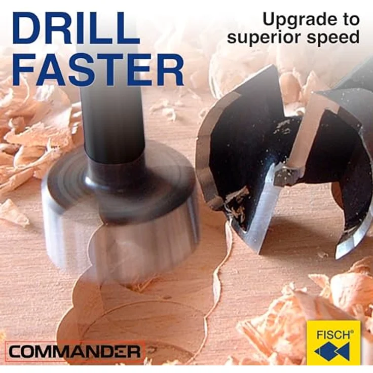 Fisch Forstnerbohrer Type 0317 Wave Cutter, Ø 16 mm, 90 mm, mit patentiertem Wellenschliff und Zentrierspitze – Bild 5