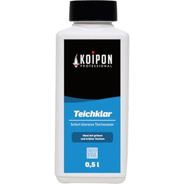 KOIPON Teichklar 0,5 L, Teichwasseraufbereiter mit Phosphatbinder zur Reduktion von pH- und KH-Wert für klares Wasser in Fischteichen – Bild 1