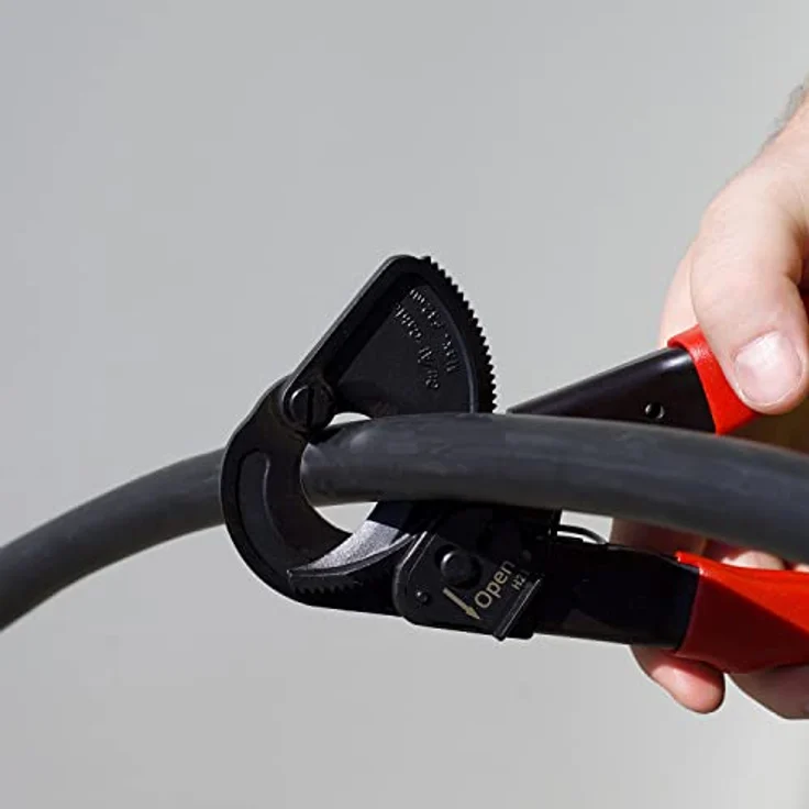 C.K 430007 Ratschen-Kabelschneider, Hochbelastbar für Alu- und Kupferkabel bis 32mm, Chrom-Molybdänstahl – Bild 2