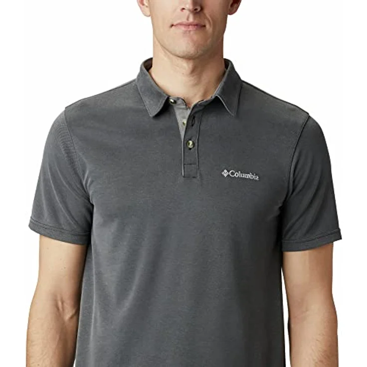 Columbia Nelson Point Polo, Herren Poloshirt aus angenehmem Material, Schwarz, Größe L – Bild 4