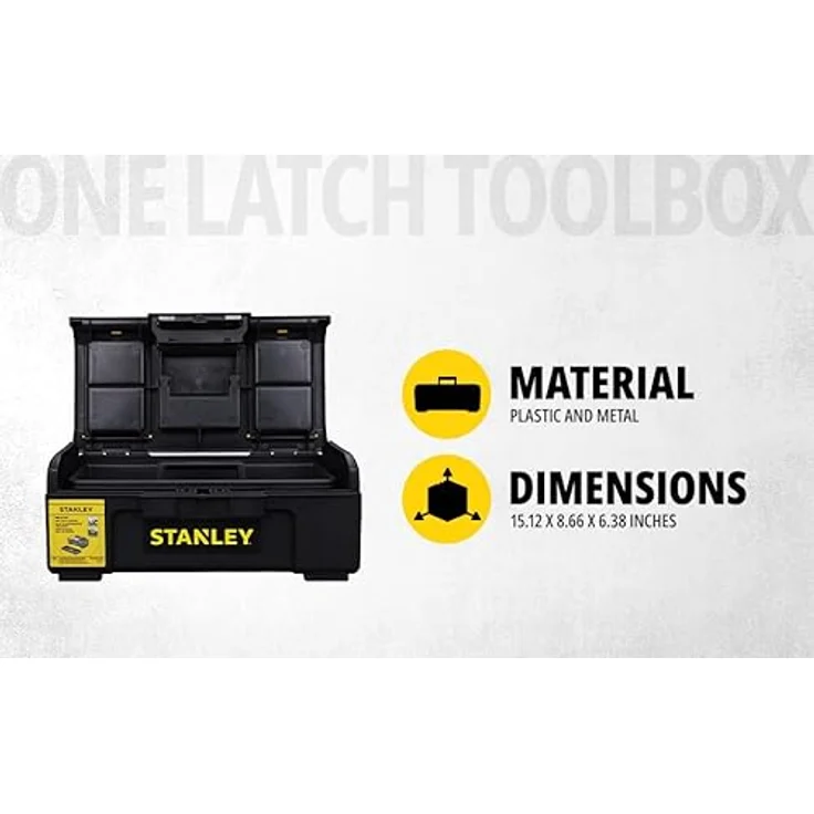 Stanley Werkzeugbox Basic 16'' mit Schnellverschluß und Organizer, 1-79-216 – Bild 2