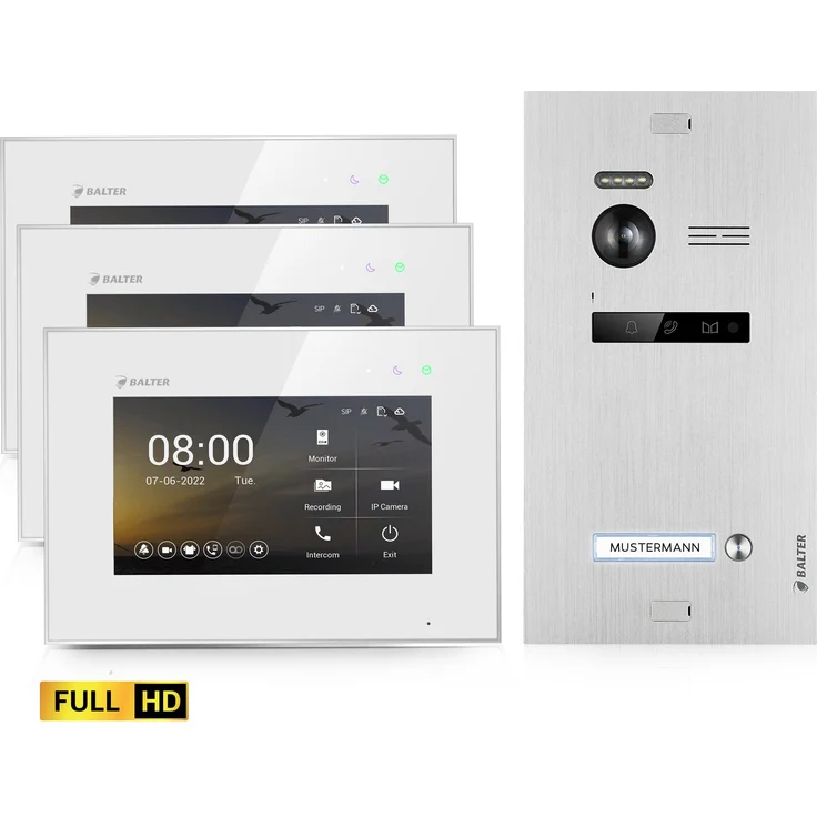 Balter Video-Türsprechanlage EVO HD Einfamilienhaus, Full-HD Kamera, Komplettset – Bild 1