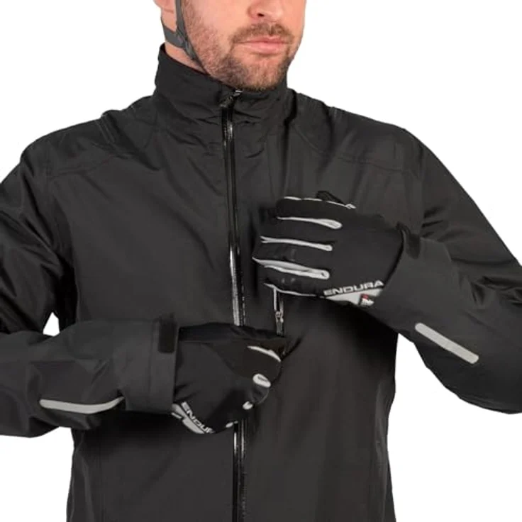 Endura Hummvee Jacket Herren schwarz größe L - Atmungsaktiv, wind- und wasserdicht, mit reflektierenden Elementen – Bild 8