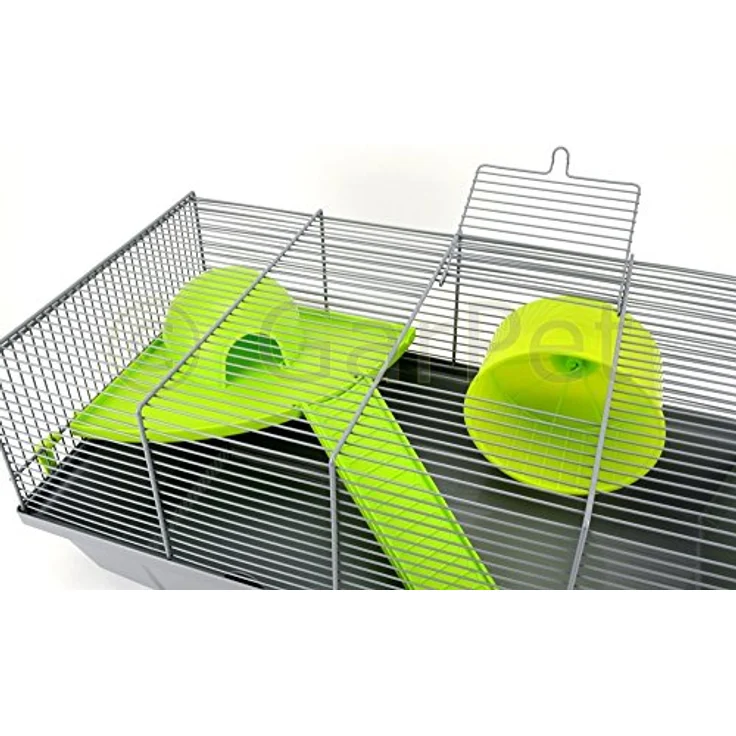 GarPet Mäusekäfig Hamsterkäfig Nagerkäfig Schlafhaus Laufrad Etage Rampe – Bild 2
