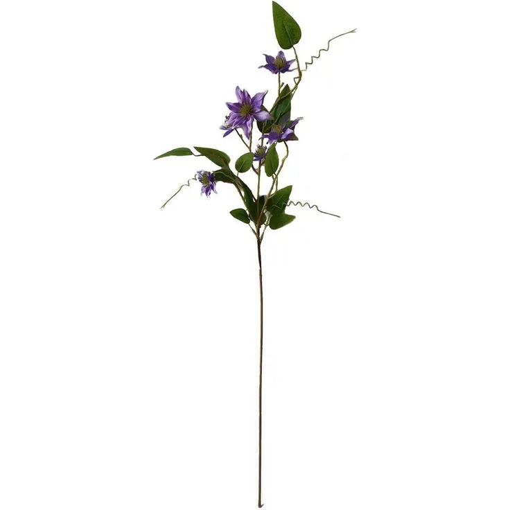 HTI-Living Kunstblume Lila Flora unbekannt, Höhe 89 cm, großer Clematis für die Vase - Preisvergleich