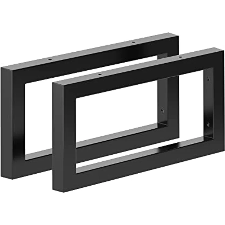 2x sossai® Stahl Waschtischkonsole 40 cm, schwarzmatt für Waschbecken Waschtisch – Bild 1