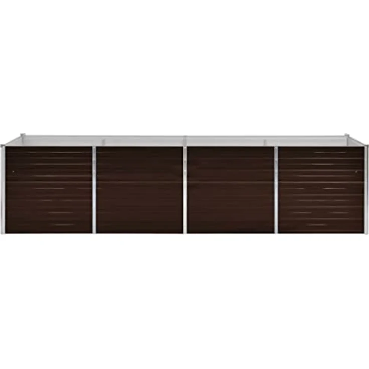 vidaXL Garten-Hochbeet Braun 320 x 80 x 77 cm Verzinkter Stahl – Bild 4