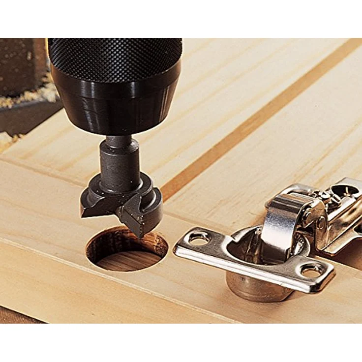 wolfcraft Zylinderbohrer Ø 26 mm, 3364000, für stationäre Bohrungen in Weichholz, selbstschneidende Zentrierspitze, Made in Germany – Bild 2