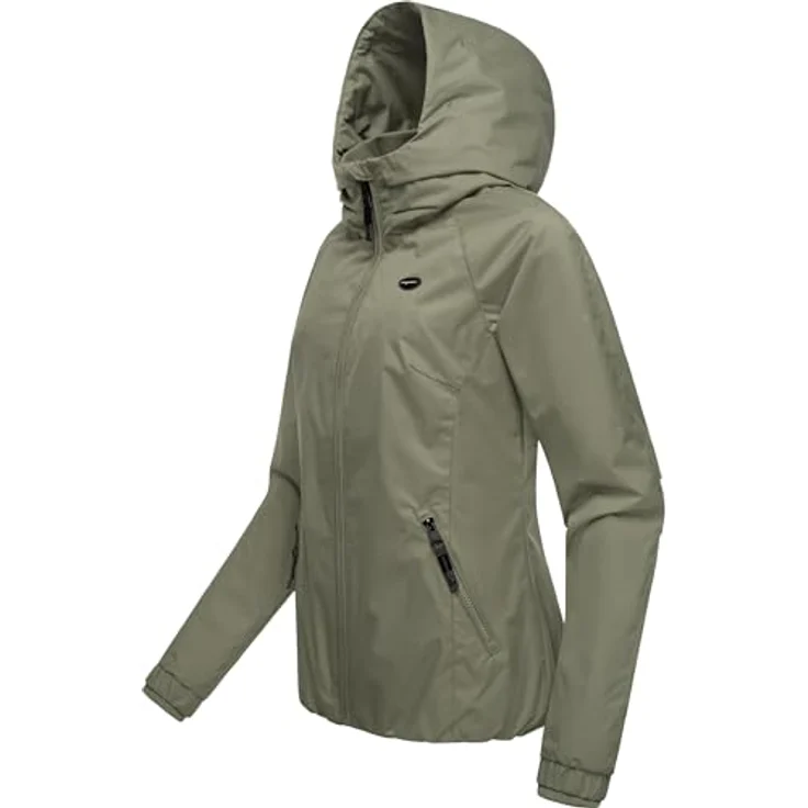 Ragwear Dizzie, Damen Übergangsjacke, wasserdicht und winddicht, mit gefütterter Kapuze, grün, Größe M – Bild 2