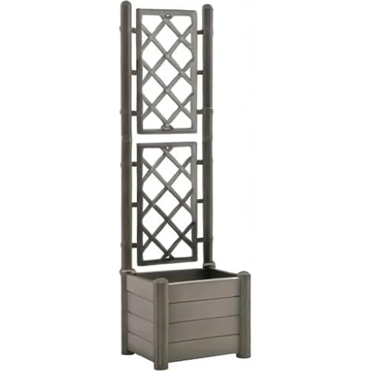 vidaXL Pflanzkübel mit Spalier 43x43x142 cm PP Anthrazit – Bild 9
