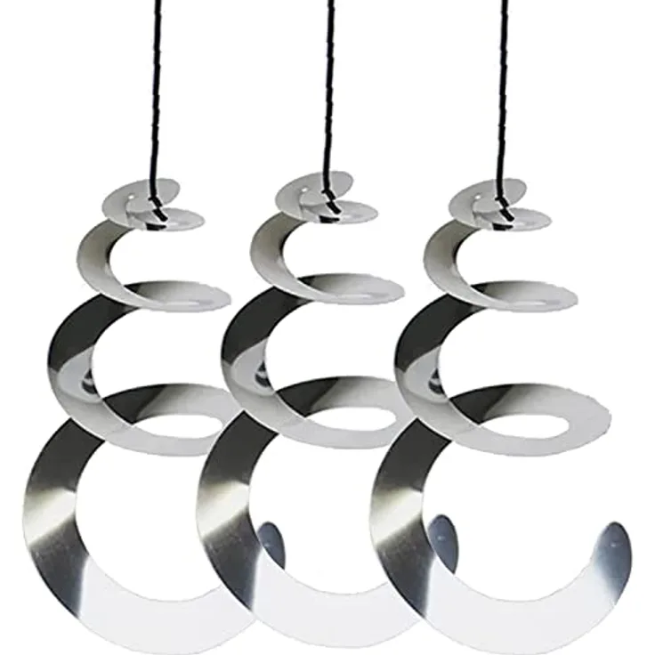 TronicXL 6X Windspirale Vogelabwehr Reflektierend Vogelschreck Spirale Windspiel