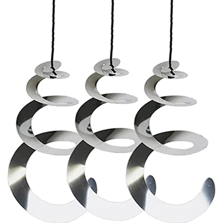 TronicXL 6X Windspirale Vogelabwehr Reflektierend Vogelschreck Spirale Windspiel – Bild 1