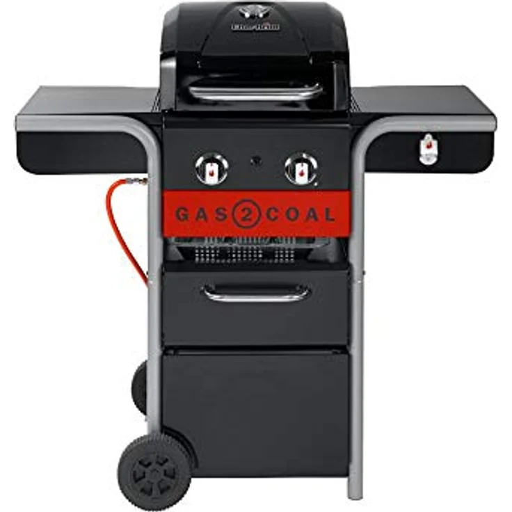 Char-Broil Gas2Coal 210 Hybrid Grill - 2 - Brenner Gas & Kohlegrill , Schwarz – Bild 1