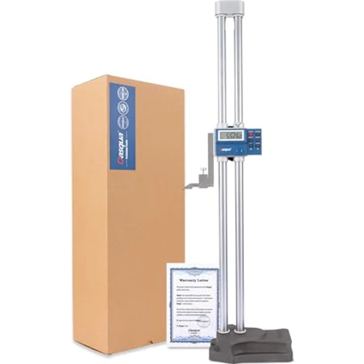 Dasqua 3230-8115-A Digitales Doppelbalken-Höhenmessgerät, Messbereich 0 - 600mm, robustes Design mit großem LCD-Display – Bild 7