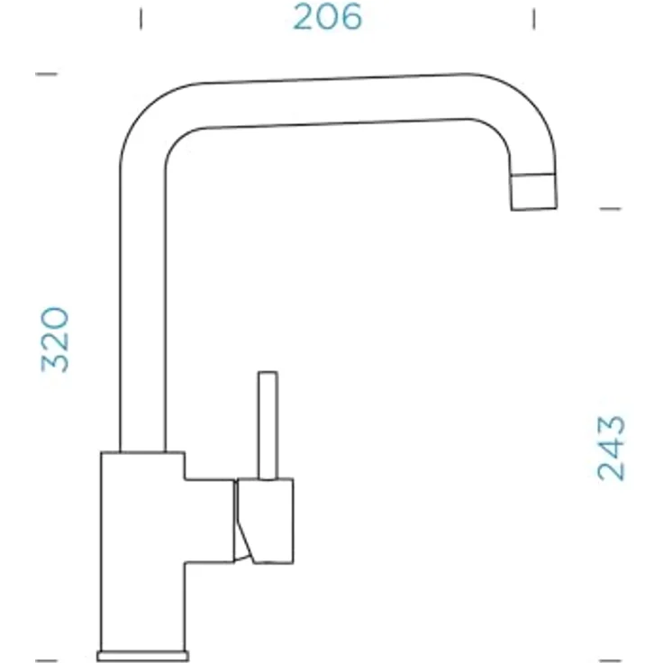 Schock Küchenarmatur FONOS, Festauslauf mit Temperaturbegrenzer, Wasserspar-Perlator, 360° Schwenkbereich – Bild 5