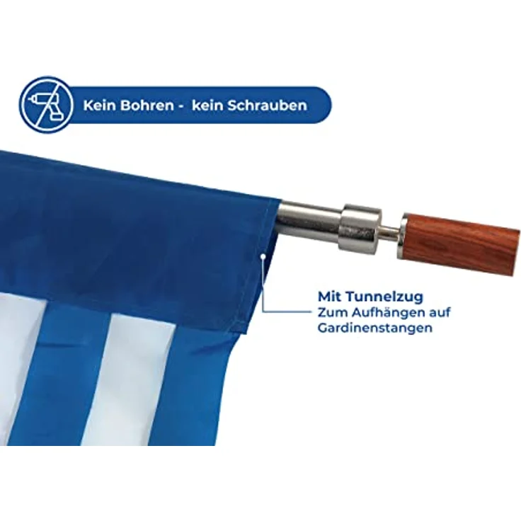 Türvorhang blau-weiß zuschneidbar – Bild 6