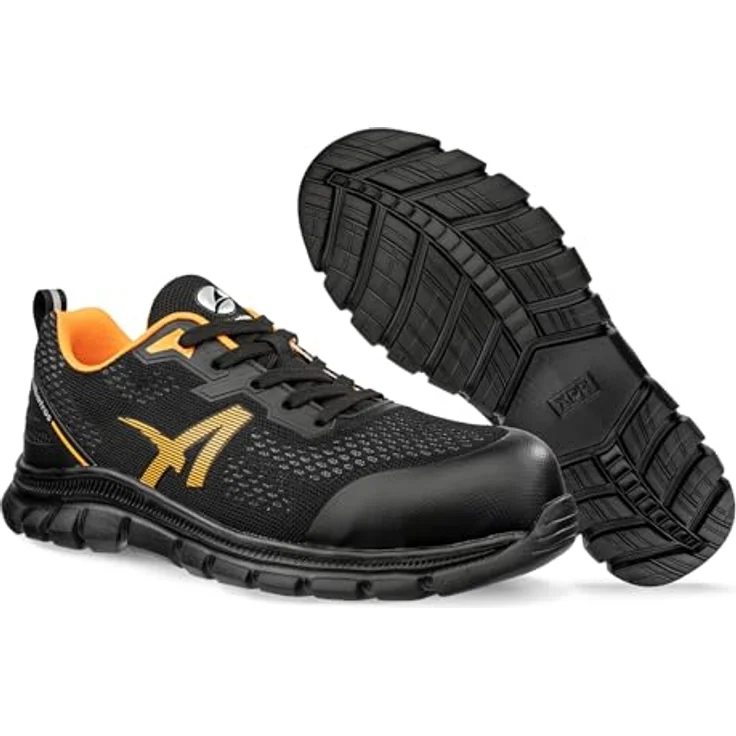 Albatros LEVITATE LOW S1PS SR 647230, Sicherheitshalbschuh mit XPR.FOAM®-Schaum, FAP® LITE Durchtrittschutz, Gr. 43, schwarz/orange – Bild 5