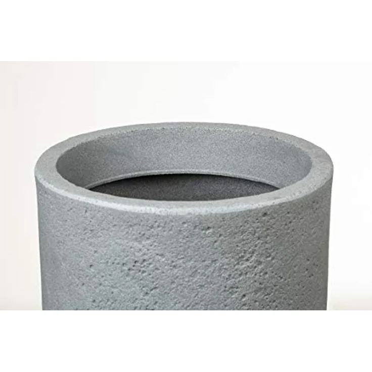 Scheurich Panzano 30, Pflanzgefäß/Blumentopf/Pflanzkübel, rund, Farbe: Stony Grey, hergestellt mit recyceltem Kunststoff, 10 Jahre Garantie, für den Außenbereich – Bild 5