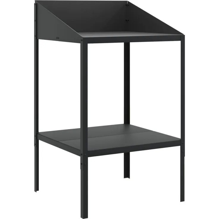 vidaXL Blumenständer Pflanzenständer Anthrazit 56,5x54,5x100 cm Verzinkter Stahl, Robuste Konstruktion, Reichlich Platz, Innen- und Außenbereich geeignet