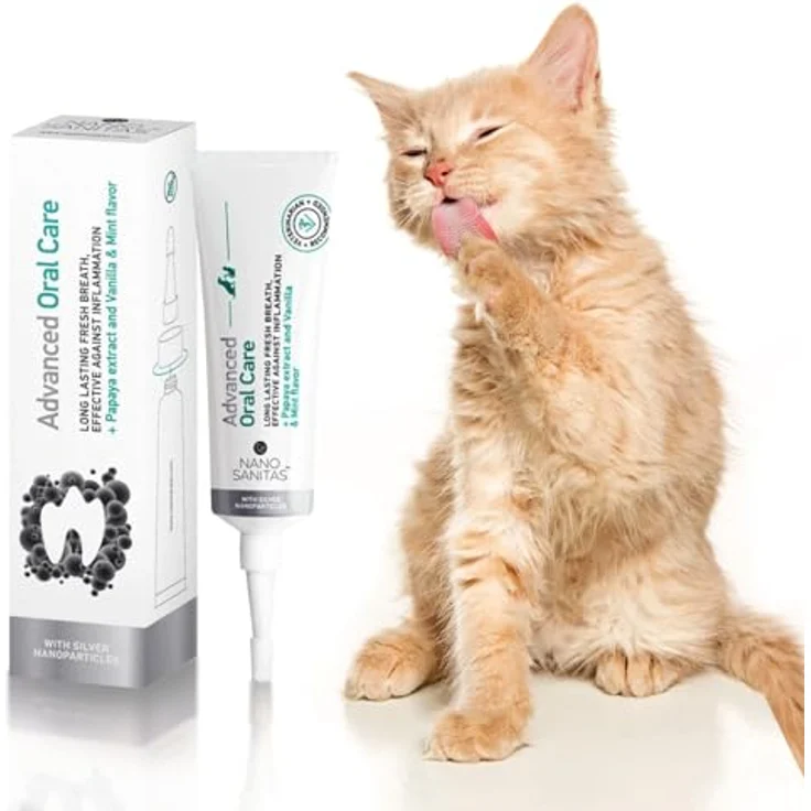 MERSJO Zahnpasta für Hunde und Katzen, 35 ml, mit Silber-Nanopartikeln zur Plaque- und Zahnfleischentzündungsreduzierung – Bild 5