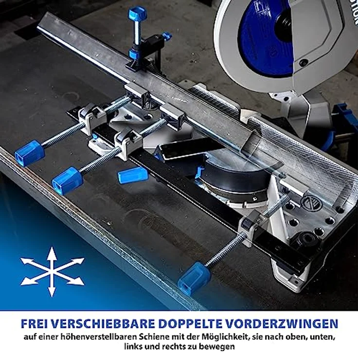 Evolution S355MCS Metall-Gehrungssäge 2200W, 355mm Kappsäge für Metall, +/- 46° Gehrungsbereich, CNC-Basis, Profi-Trockenschnitt-Technologie – Bild 9
