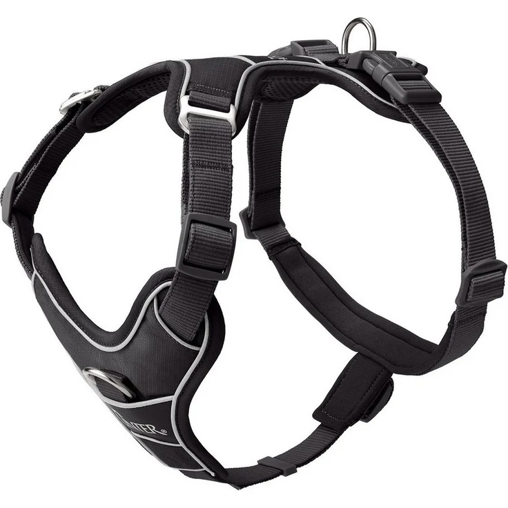 Hunter Tierbedarf Hunde-Geschirr Geschirr Divo Up schwarz, Komfort-Geschirr mit reflektierendem Material und 5-facher Verstellmöglichkeit – Bild 1