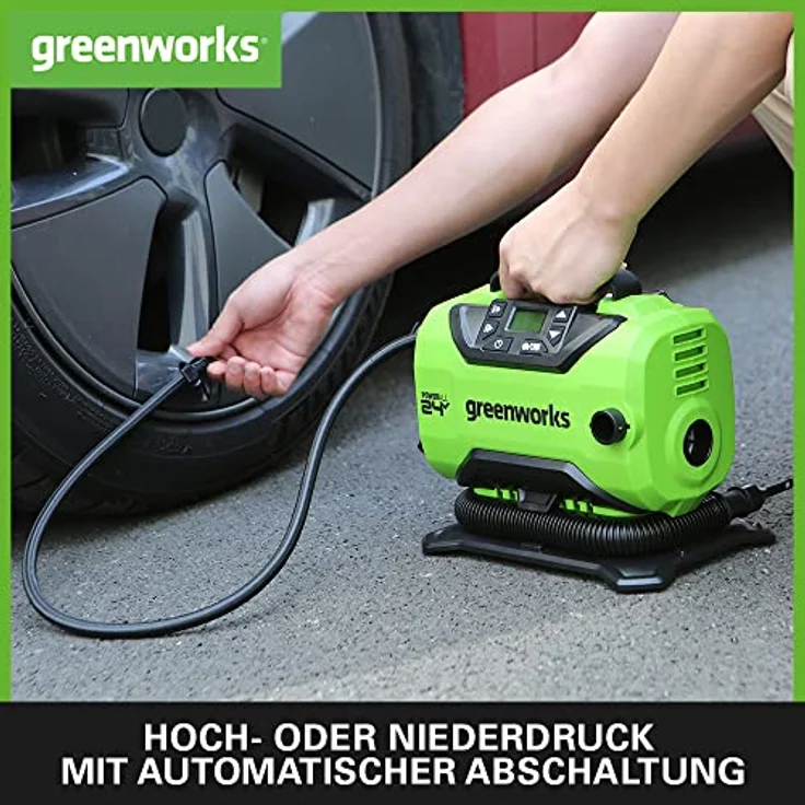Greenworks G24IN, 24V Minikompresor für Autos mit 0 l Tankvolumen – Bild 4