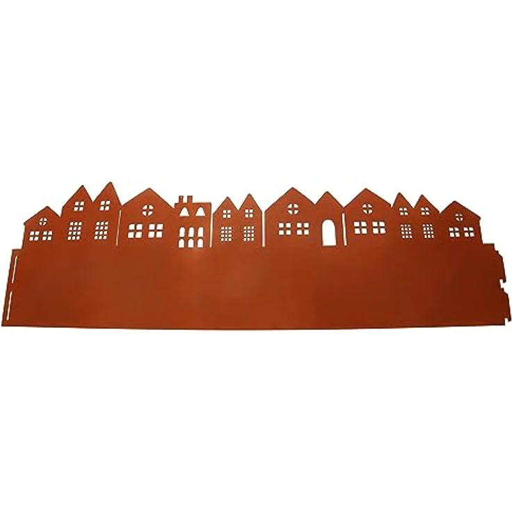 UNUS Garden Metall Rostoptik Häuser Beeteinfassung Rost rund 27,5cm ⌀ Länge 91cm – Bild 2