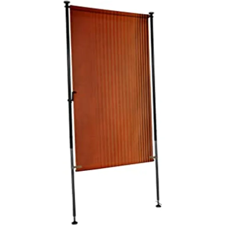 Angerer Freizeitmöbel Klemm-Senkrechtmarkise Nr. 100 orange/braun, BxH: 150x225 cm, gestreift, Polyacryl – Bild 2
