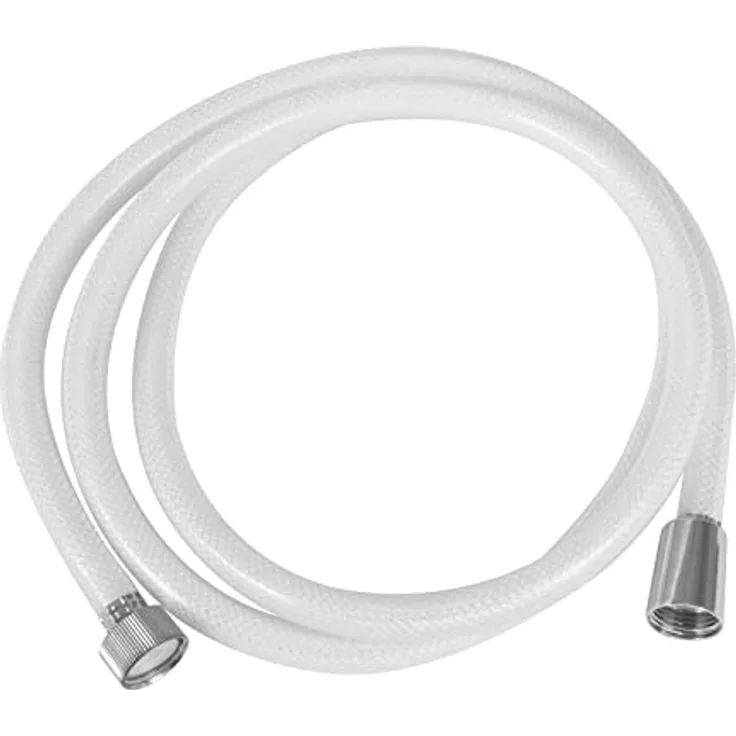 Amig - Universal-Brauseschlauch, Modell 9902, aus PVC, verstärkt, weiß, Länge: 1,75 m, langer Schlauch für Einbau- oder Badewannen, leicht und robust