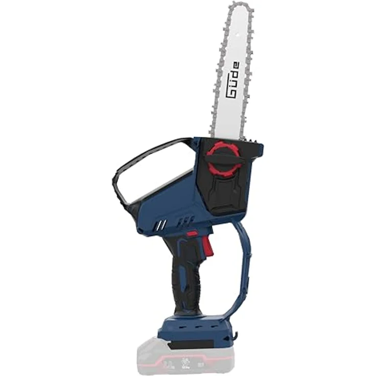 Güde Akku Minikettensäge GMK 18-0, 18 V, Brushless Motor, automatische Kettenschmierung, werkzeugloses Kettenschnellspannsystem, Schnittlänge 130 mm, Ketten-Sicherheitsschutz, ohne Akku/Ladegerät – Bild 4