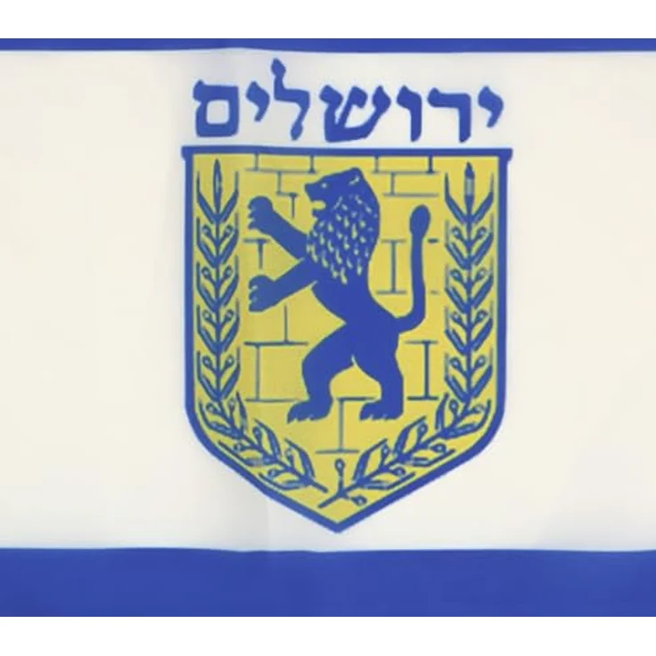 AZ FLAG Flagge Jerusalem 45x30 cm, Polyester 100D mit verstärkten Ecken und Kordeln für Innen & Außen – Bild 3
