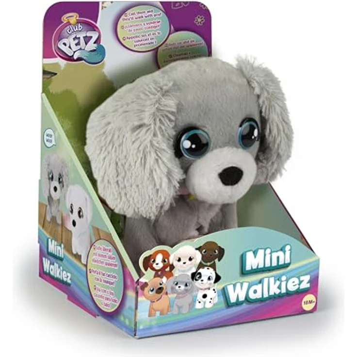 IMC Toys CLUB PETZ MINI WALKIEZ, Tierspielzeug in grau, hochwertiges Qualitätsprodukt, Verpackungsgewicht 360 g