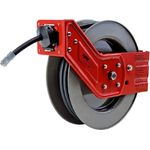 HM Müllner Werkzeuge 34F Druckluft Schlauchtrommel, automatische Schlauchaufrollung, 20 m PVC-Hybrid-Schlauch, max. 20 bar, 1/4" Schnellkupplung