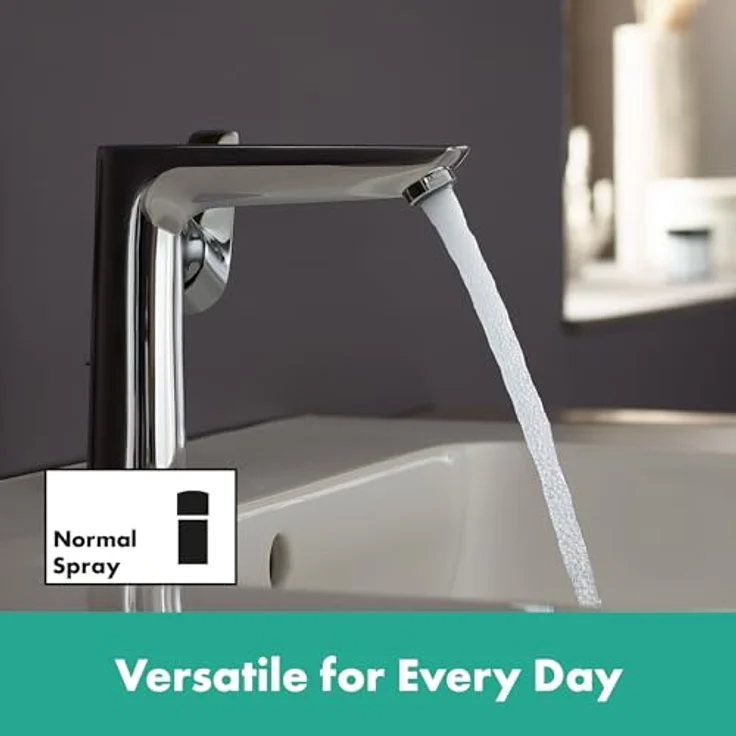 hansgrohe Talis E 150 Waschtischarmatur, ComfortZone 150, Normalstrahl, mit Zugstangen-Ablaufgarnitur – Bild 3