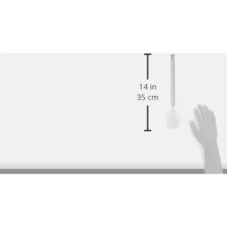 Hansgrohe 40089000 WC-Bürste Logis Classic mit Stil, verchromt, Weiß – Bild 4