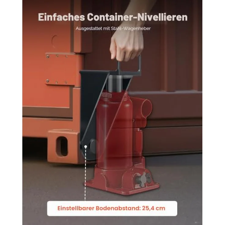VEVOR Wagenheber für Versandbehälter, U-förmiger Griff, 5,6 T, wetterfest für Schifffahrt und Logistik, 1er-Pack – Bild 3