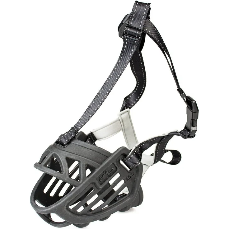 DUVO+ Maulkorb aus Gummi, schwarz - Strapazierfähiger Maulkorb mit ergonomischer Passform