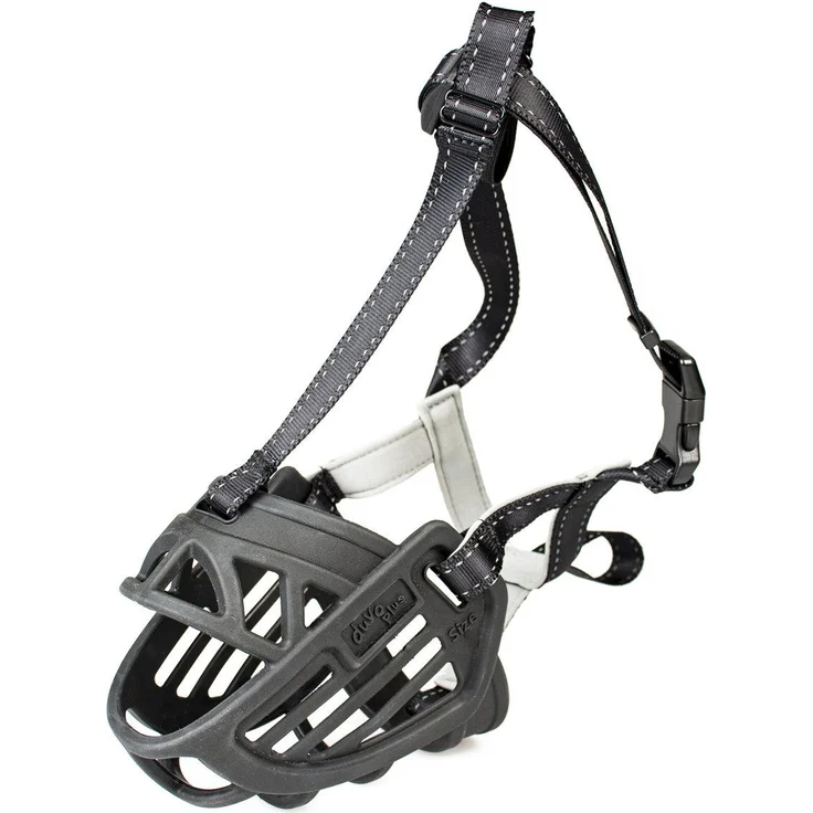 DUVO+ Maulkorb aus Gummi, schwarz - Strapazierfähiger Maulkorb mit ergonomischer Passform