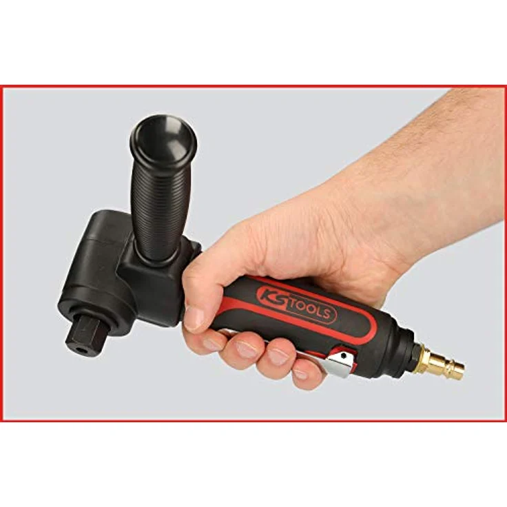 KS Tools Poliermaschine, 1/4" Druckluft-Polierer mit abgewinkelter Ausführung, 3000 max. U/min (Blau) – Bild 6