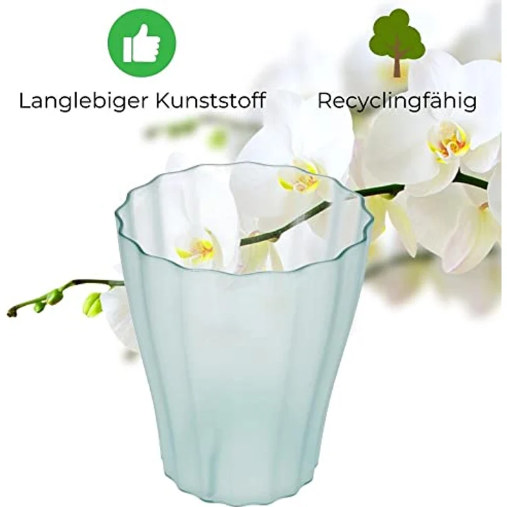 Orchideentopf Ola Ø 13 cm Glas – Bild 4